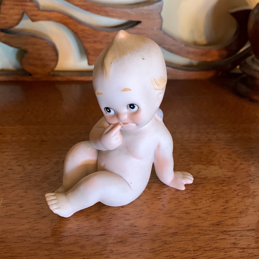 Vintage Kewpie Bisque Angel Baby by Lefton